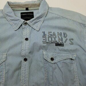 Angelo litrico Men's Classic-Fit Button down shirt size L